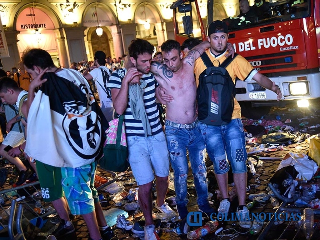 Decenas de heridos en Turín por una estampida cuando veían la final Decenas de heridos en Turín por una estampida cuando veían la final