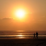 puesta de sol playa