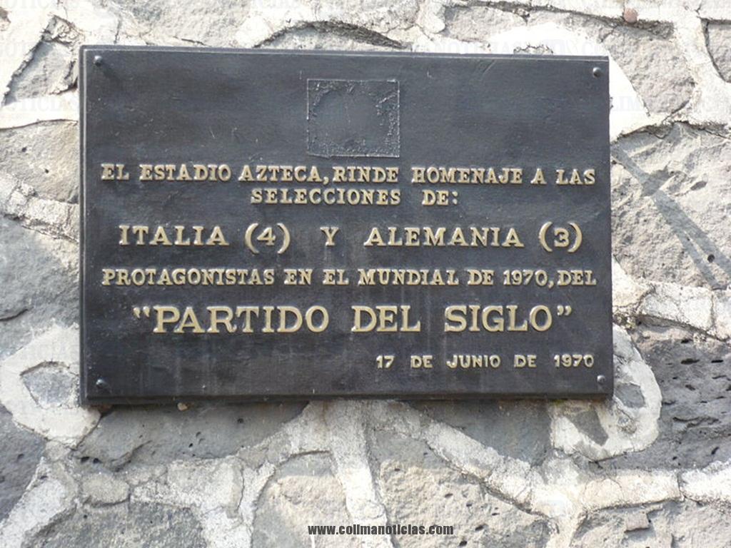 Placa conmemorativa partido Italia Vs Alemania,