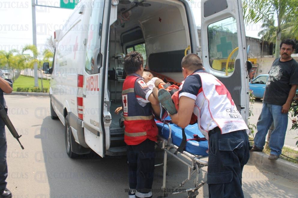 Cn cruz roja niño accidentado