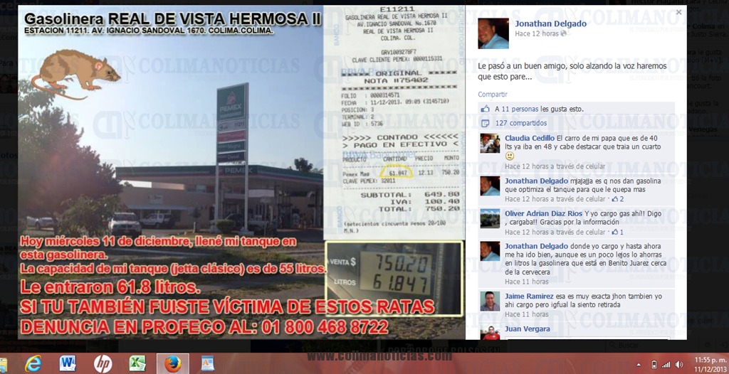 denuncia gasolinera
