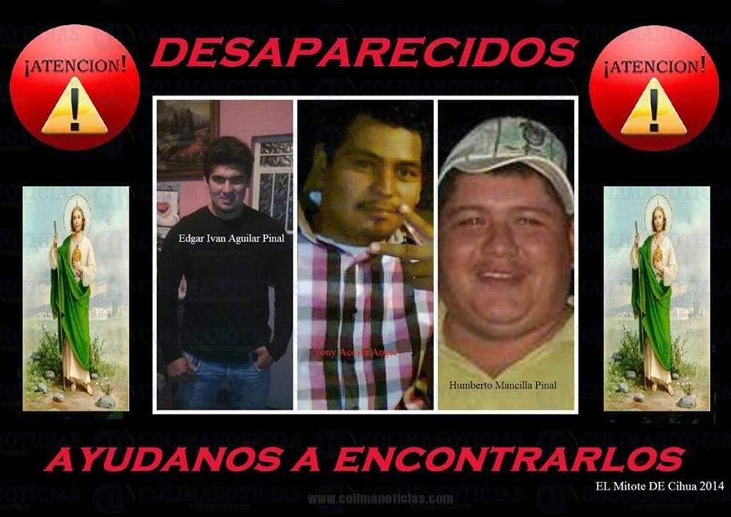 tres hombres desaparecidos VELORIO