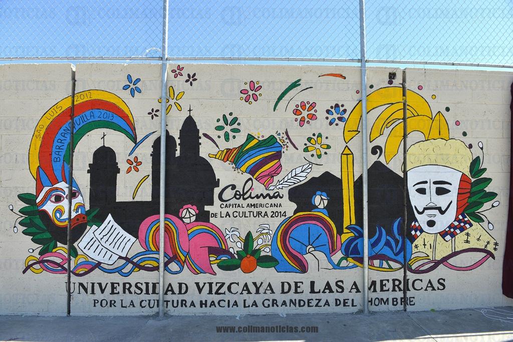 mural dedicado a Colima Capital Americana de la Cultura 2014