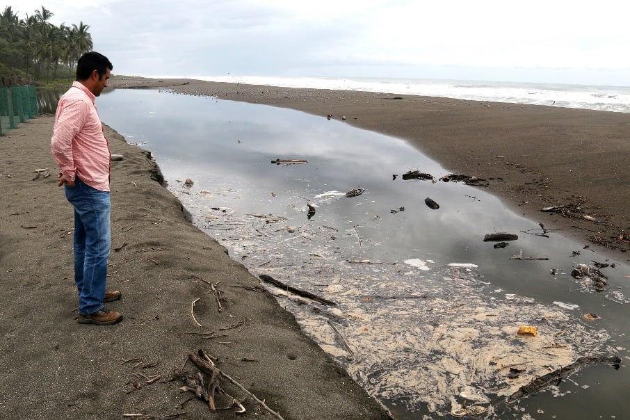 aguas negras contaminan estero de el real