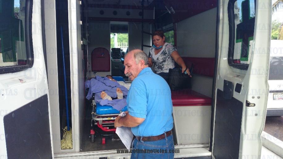niño quemado ambulancia