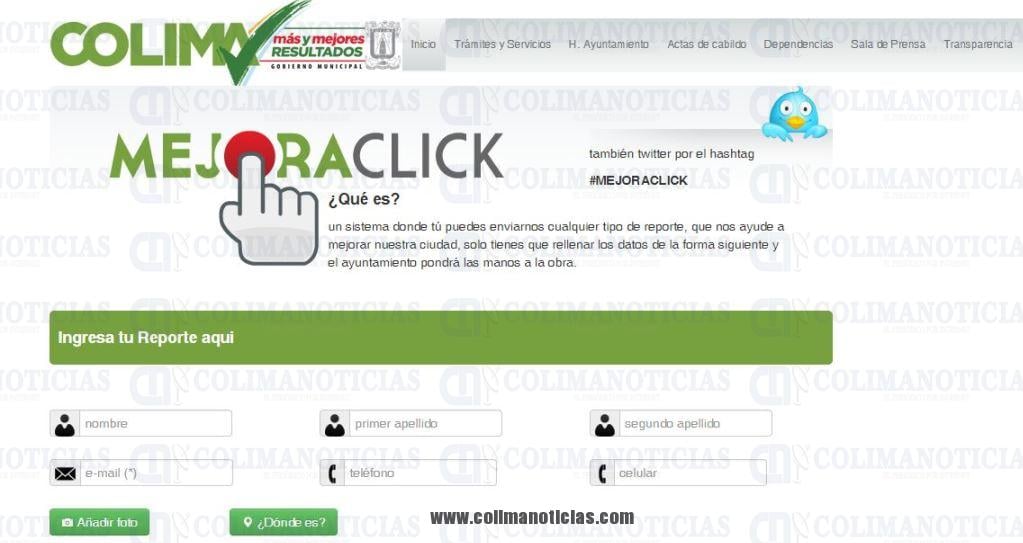 pagina del Ayto de Colima