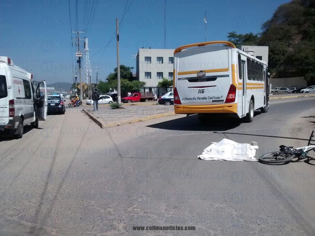 Muere ciclista arrollado por urbano