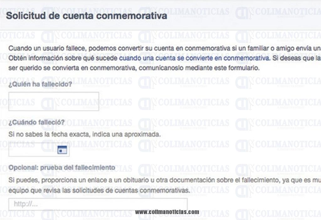 solicitud face muerte