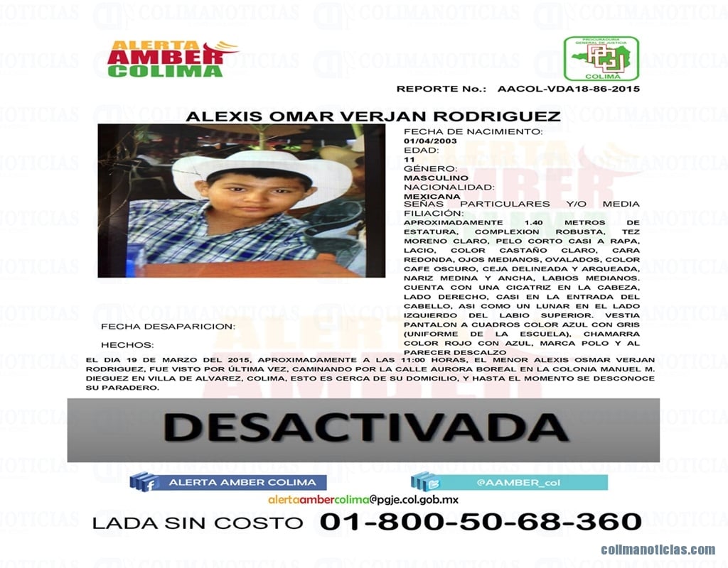 ALEXIS OMAR VERJAN RODRIGUEZ desactivada