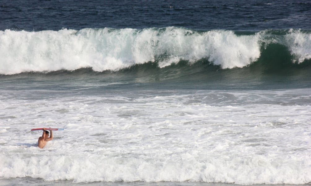 Cambio climático olas playa