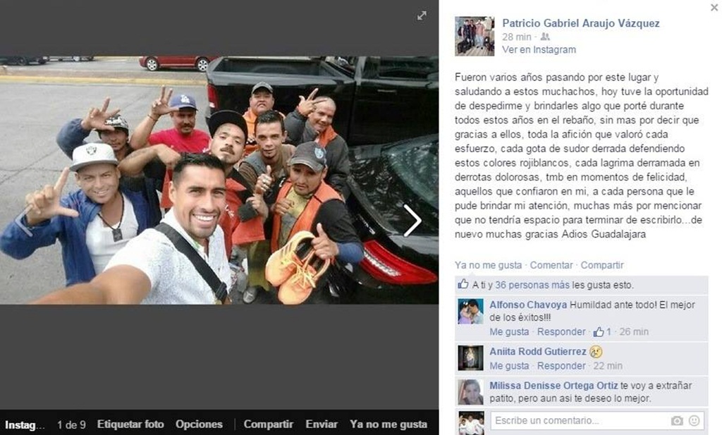 despedia facebook pato araujo