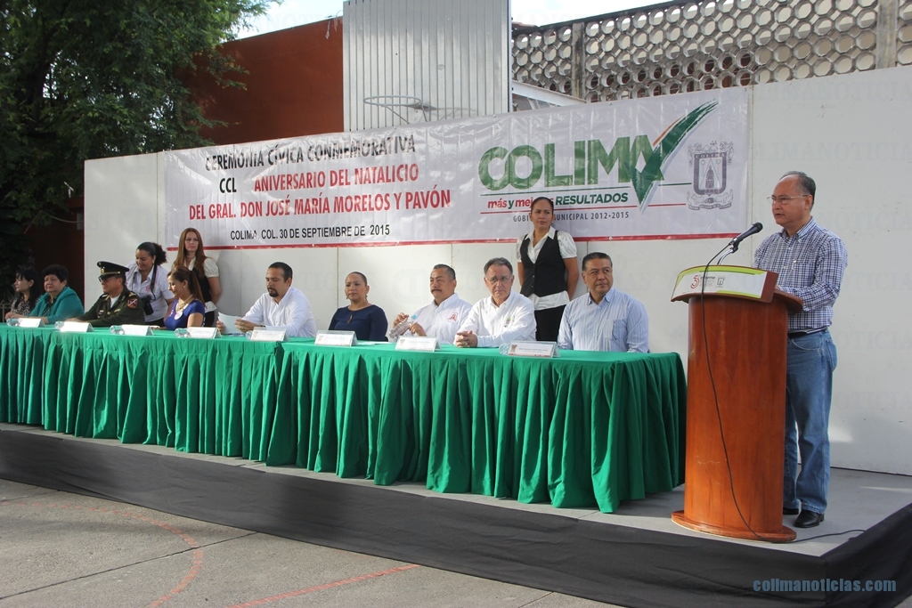 Ayuntamiento de Colima recuerda natalicio de José María Morelos y Pavón