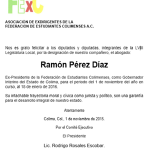 Banner ExFEC  a Ramón Pérez Díaz