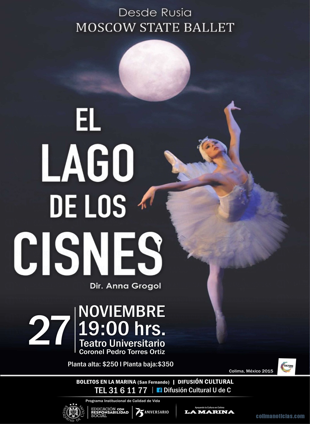 El lago de los cisnes en Colima