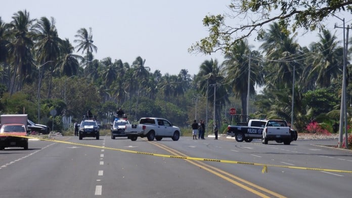 balacera Tecomán policía