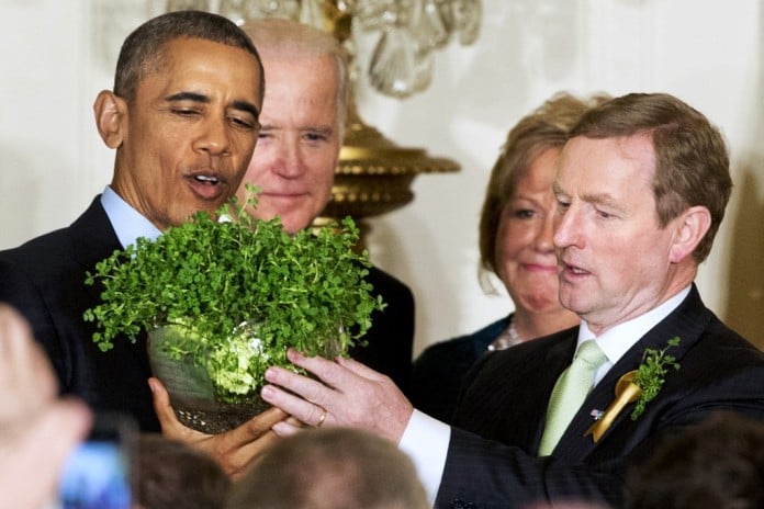 Barack Obama, Enda Kenny, Fionnuala Kenny, Joe Biden