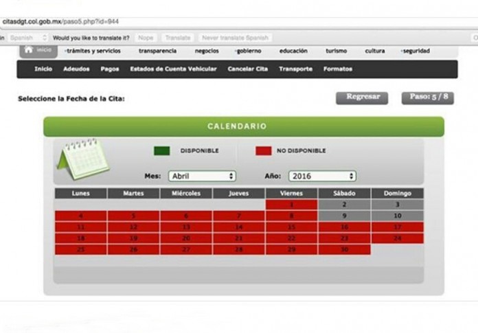 no hay fechas en todo el año para realizar trámites vehiculares