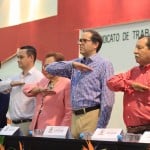 Asiste Gobernador al informe de labores del dirigente sindical Audelino Flores