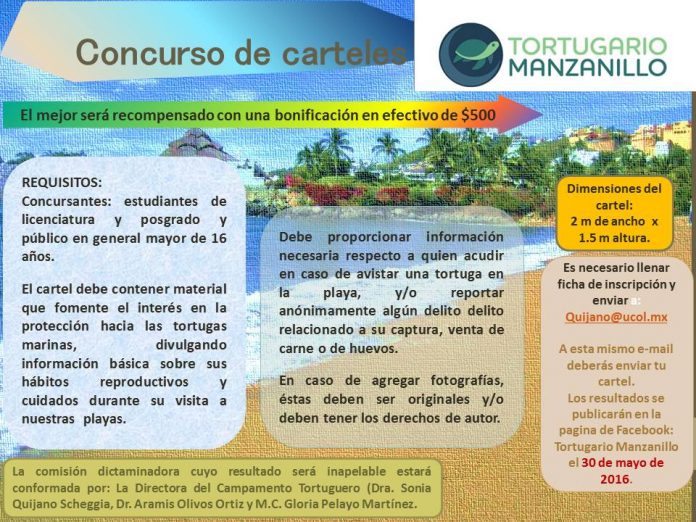 Concurso de carteles del Tortugario de Manzanillo