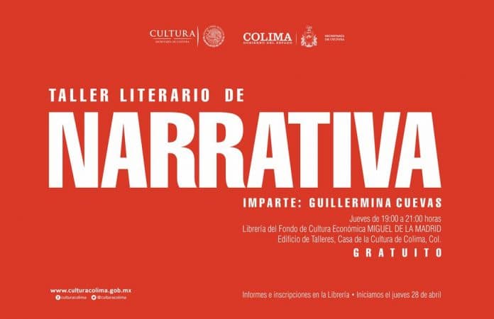 Guillermina Cuevas impartirá Taller de Narrativa los jueves