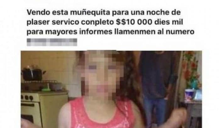 ofrecian a niña en face