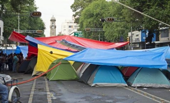 bloqueo de la CNTE en Bucareli