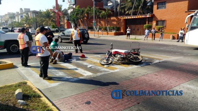 Motociclista lesionado en fuerte accidente en el boulevard2