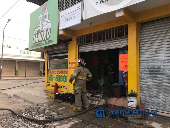 Conato de incendio en local de pollos asados