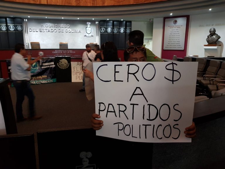 Exigen quitarle el presupuesto a partidos políticos en Colima