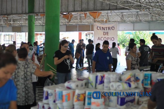centro de acopio en la feria de colima