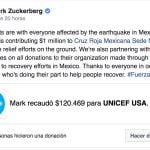 facebook dona a la cruz roja