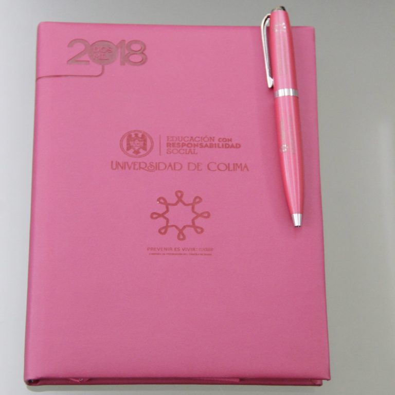 Lanza CEDEFU agenda y bolígrafo rosa