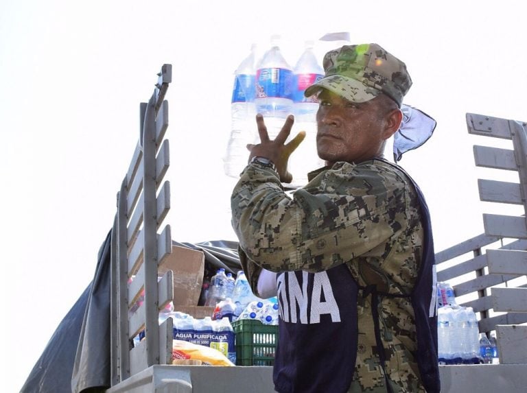 La Sexta Región Naval traslada cuatro toneladas de víveres en apoyo a los estados afectados por el pasado sismo