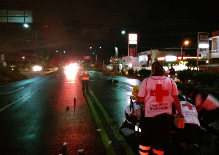 Reportan fuerte accidente anoche sobre avenida Niños Héroes de Villa de Álvarez