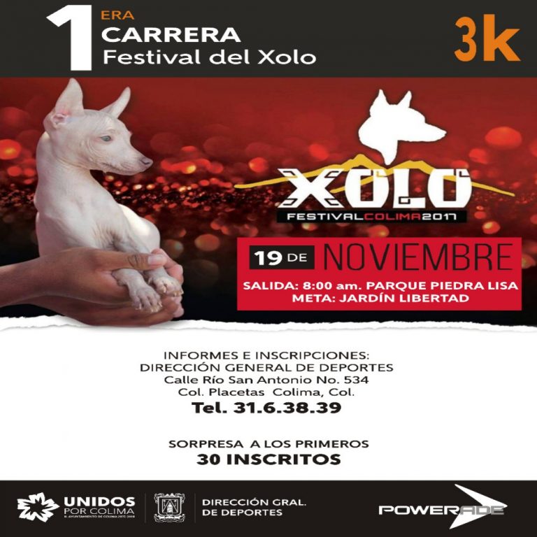 Abiertas las inscripciones sin costo para la Primera Carrera Festival del Xolo