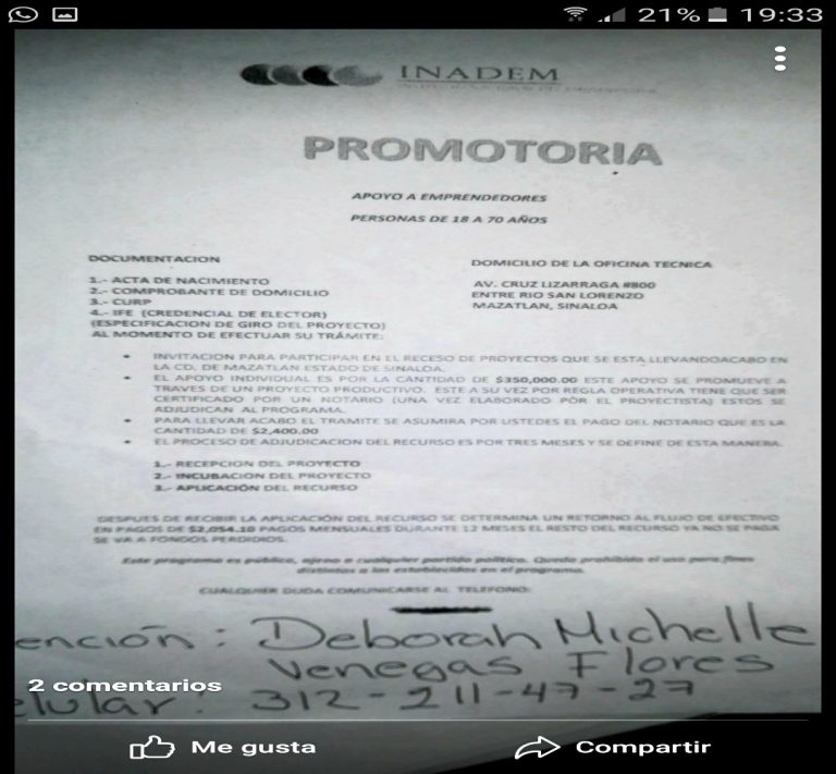 Detectan empresa fraudulenta de Sinaloa operando en Colima a través de Facebook