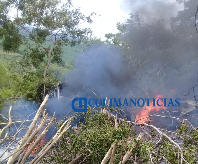 Se desploma avioneta cerca de Alcuzahue, en Tecomán