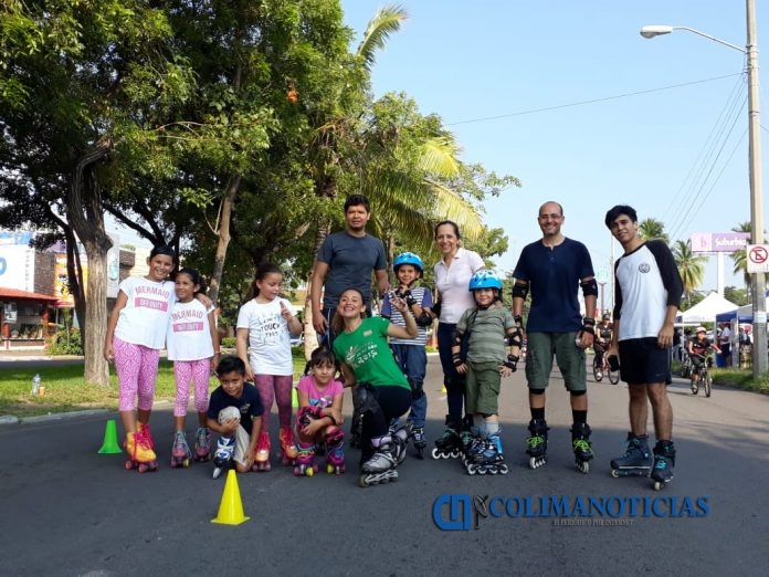 Zumba y exhibición de patinaje en la vía recreativa dominical