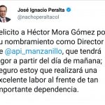 ignacio peralta felicita a hector mora