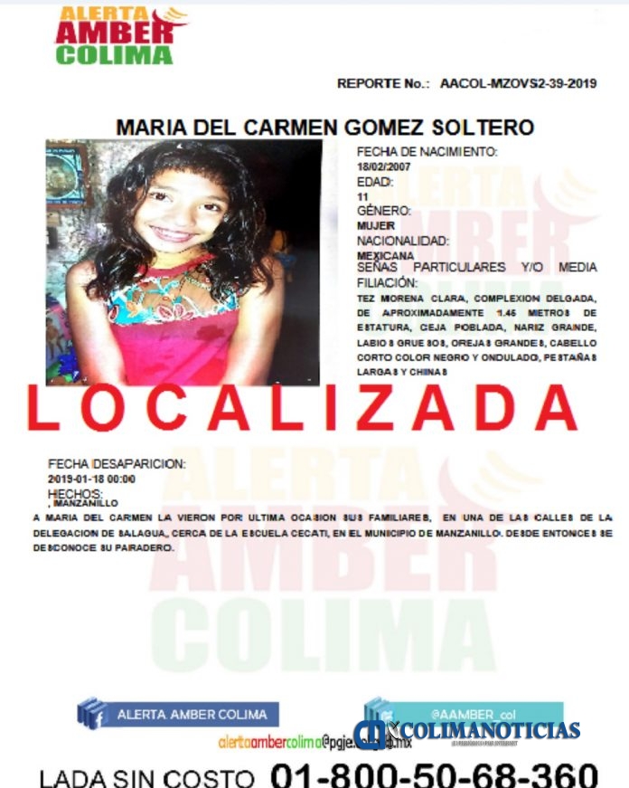 localizada Maria del Carmen