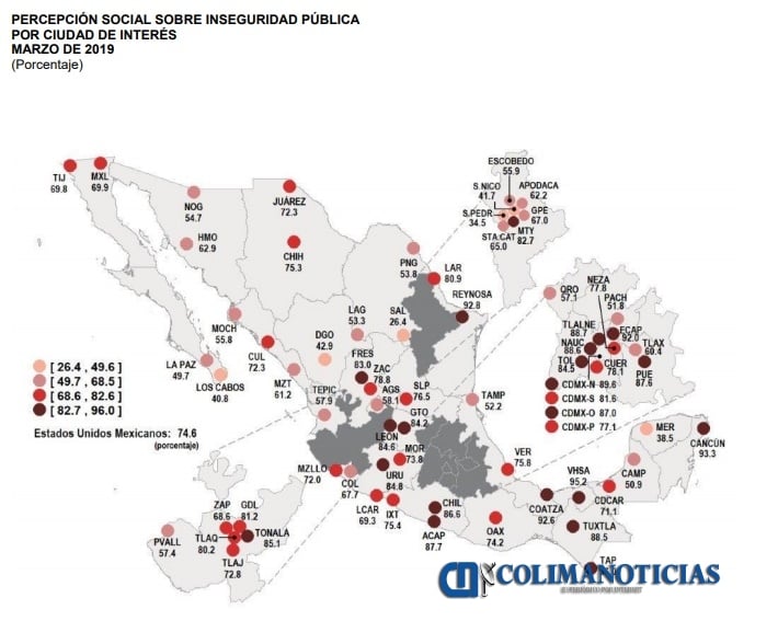 Image result for percepciÃ³n de inseguridad en MÃ©xico, disminuyÃ³: INEGI