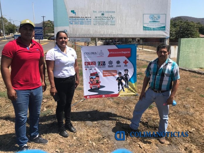 difunden numeros de emergencia en Armería