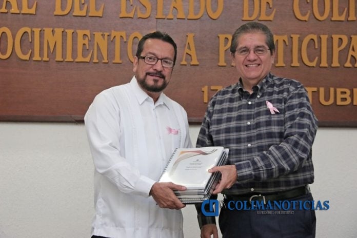 Gabriel Verduzco y Rector Eduardo Hernández_Entrega de Trabajos a la Fiscalía General del Estado de Colima_PRINCIPAL