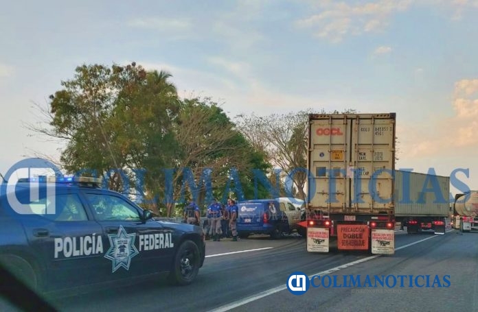 choque entre trailer y camion de valores
