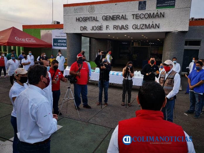 gobernador en hospital de tecoman coronavirus