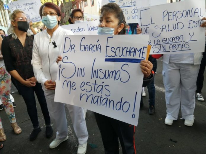protestas en hospital por falta de insumos