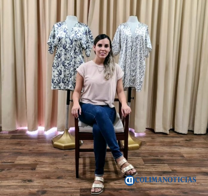 Diseñadora de modas colimense cambia vestidos de novia por pijamas, ante pandemia