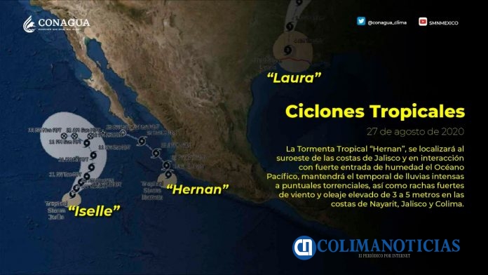 Interactúan dos tormentas tropicales en el Océano Pacífico; seguirán las lluvias en Colima