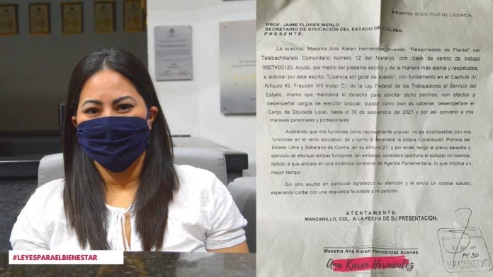 Ana Karen Hernández cobraba como maestra