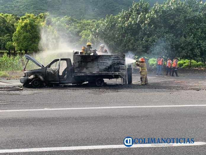 Incendio de camioneta gasera